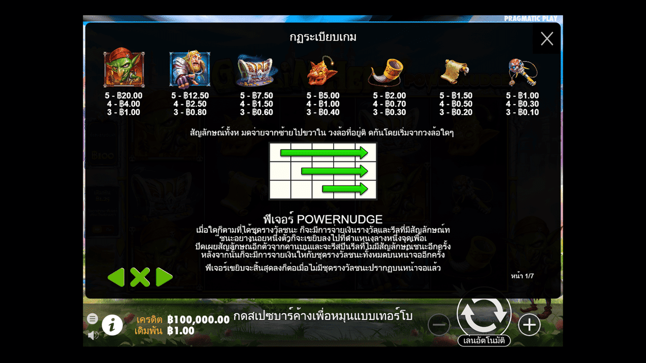Paytable